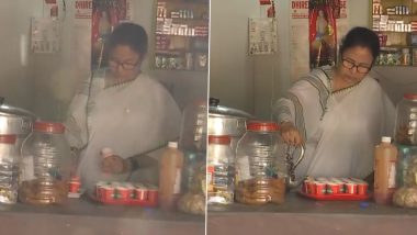 Mamata Banerjee Making Tea Video: వీడియో ఇదిగో, వేడి వేడీ టీ అమ్మిన సీఎం మమతా బెనర్జీ, రాష్ట్రంలో జరగనున్న పంచాయితీ ఎన్నికల ప్రచారంలో భాగంగా ఘటన