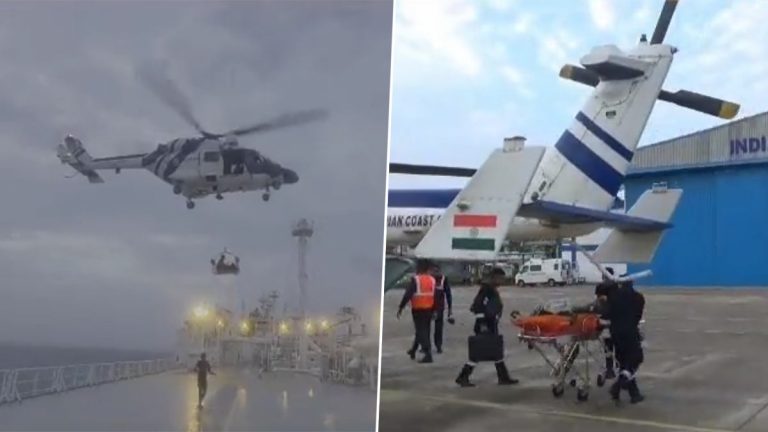 ICG Chopper Rescues Indian: వీడియో ఇదిగో, దటీజ్ ఇండియన్ ఆర్మీ, భారీ ప్రమాదంలో చిక్కుకున్న భారతీయుడుని రక్షించిన ALH ష్రువ్ ఛాపర్