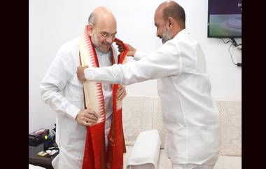 Bandi Sanjay Meets Amit Shah: అమిత్ షాతో బండి సంజయ్ భేటీ, తెలంగాణలో బీజేపీని అధికారంలోకి తీసుకొచ్చేందుకు కృషి చేస్తానని వెల్లడి