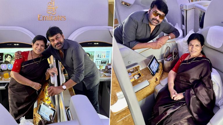 Chiranjeevi USA Tour: వెకేషన్‌కు మెగాస్టార్ చిరంజీవి దంపతులు, సతీమణితో విమానంలో దిగిన ఫోటోలను షేర్ చేసిన మెగాస్టార్