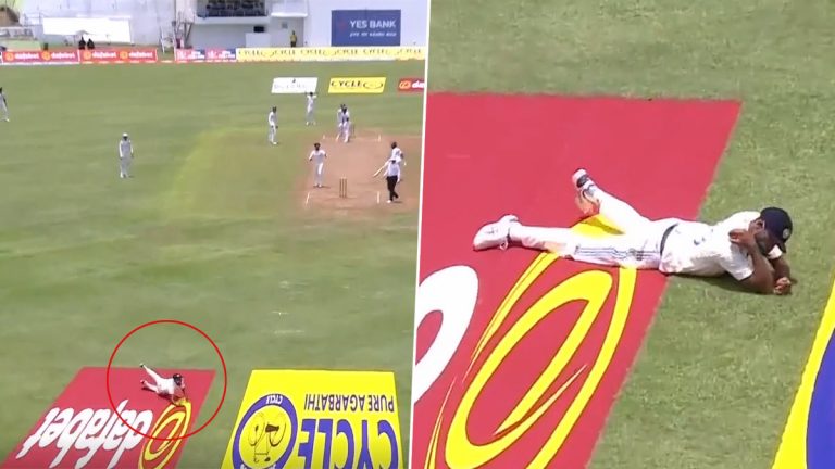 Mohammed Siraj Catch Video: మహ్మద్ సిరాజ్ స్టన్నింగ్ క్యాచ్ వీడియో ఇదిగో, వెనక్కి డైవ్ చేస్తూ సింగిల్ హ్యాండ్‌తో అద్భుతమైన రీతిలో క్యాచ్