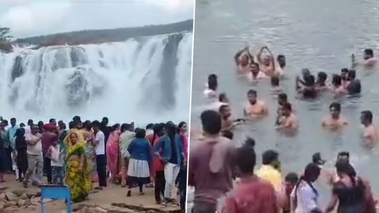 Bogatha Waterfall: తెలంగాణ నయాగార జలపాతం వీడియో ఇదిగో, ఎగువన కురుస్తున్న భారీ వర్షాలతో పరవళ్లు తొక్కుతోన్న బొగత జలపాతం