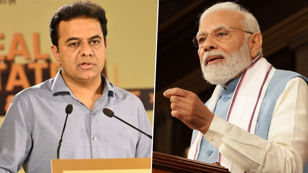 KTR Fire On Modi: మోదీలా అబద్దాలు ఆడాలంటే చాలా ధైర్యం కావాలి! ఉపన్యాసం ఇవ్వడం...ఉత్తచేతులతో వెళ్లడం మోదీకి అలవాటే అంటూ ఫైరయిన మంత్రి కేటీఆర్