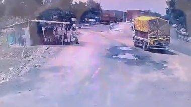 Dhule Truck Accident Video: సీసీటీవీ పుటేజీ ఇదిగో, వేగంగా వెళుతూ అదుపుతప్పి కారును ఢీకొట్టిన ట్రక్కు, 10 మంది మృతి, మరో 20 మందికి గాయాలు