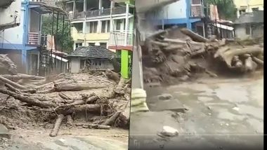 Himachal Floods Video: ఇంత విధ్వంసమా, షాకింగ్ వీడియో ఇదిగో, పెద్ద పెద్ద మొద్దుల్ని సైతం రోడ్డు మీదకు లాక్కిచ్చిన భారీ వరద