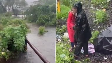 Mumbai Rains Fury: వీడియో ఇదిగో, రైలు దిగి నడుస్తుండగా చేతిలో నుంచి జారి కాలువలో పడి కొట్టుకుపోయిన పసికందు