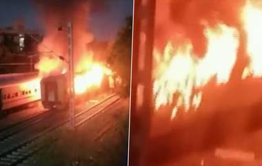 Madurai Train Fire: మధురైలో ఘోర రైలు ప్రమాదం, గ్యాస్ సిలిండర్ పేలి రైలు తగలబడిన ఘటనలో 9 మృతదేహాలు గుర్తించే పనిలో రైల్వే అధికారులు, పోలీసులు..