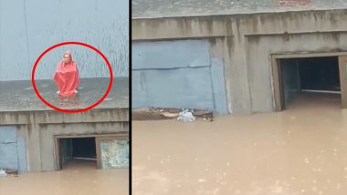 China Floods Videos: వీడియో ఇదిగో, ఇంటిని పూర్తిగా ముంచి వేసిన భారీ వరద, మిద్దె ఎక్కి తలదాచుకున్న బాధితుడు, చైనాలో భారీ వరదలు