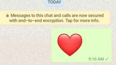 Red Heart Emoji On WhatsApp: వాట్సాప్‌లో రెడ్ హార్ట్ ఎమోజీని పంపితే రూ. 20 లక్షలు జరిమానాతో పాటు 5 ఏళ్ళు జైలు శిక్ష, ఎందుకో, ఎక్కడో తెలుసుకోండి