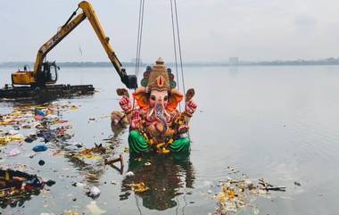 Ganesh Immersion: కొనసాగుతున్న మహా నిమజ్జనం, జీహెచ్‌ఎంసీ పరిధిలో హుస్సెన్‌ సాగర్‌ సహా 100 ప్రాంతాల్లో నిమజ్జనానికి ఏర్పాట్లు, 40వేల మందితో భారీగా బందోబస్తు