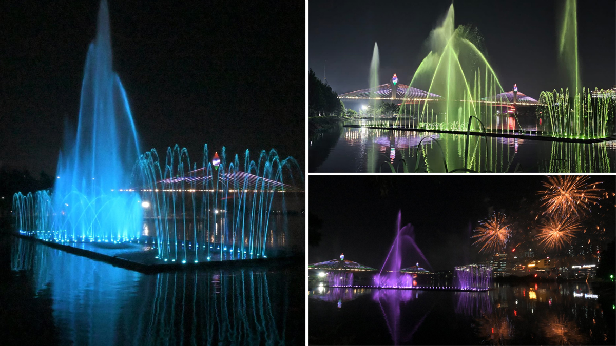 Musical Floating Fountains: మ్యూజికల్ ఫ్లోటింగ్ ఫౌంటెయిన్స్ అదుర్స్.. దుర్గంచెరువు అందం రెట్టింపు.. వీడియోతో