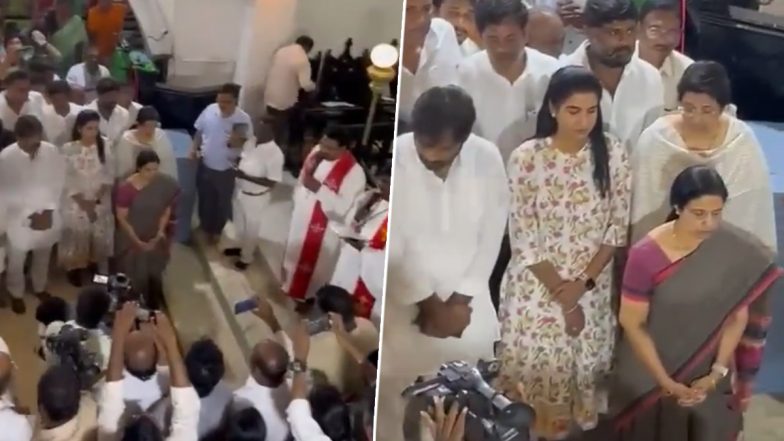 Chandrababu Arrest Row: వీడియో ఇదిగో, చంద్రబాబు త్వరగా బయటకు రావాలంటూ చర్చిలో ప్రార్థనలు చేసిన నారా భువనేశ్వరి, బ్రాహ్మణి