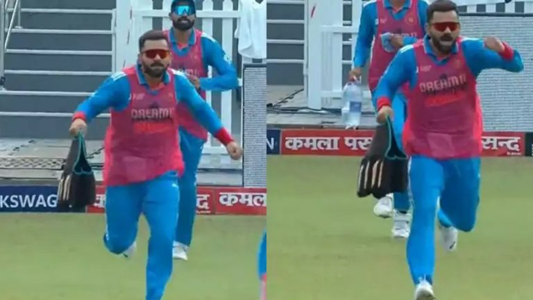 Virat Kohli Turns Water Boy: వీడియో ఇదిగో, వాటర్ బాయ్‌గా మారి డ్రింక్స్ మోసుకెళ్లిన విరాట్ కోహ్లీ, మైదానంలో ఫ‌న్నీగా ర‌న్ చేస్తూ ప్లేయర్స్‌కు డ్రింక్స్