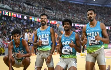 Asian Games 2023: ఏషియన్‌ గేమ్స్‌ 2023 పతకాల వేటలో దూసుకుపోతున్న భారత్, 4X400 మీటర్ల రేసులో గోల్డ్‌ మెడల్‌ కైవసం