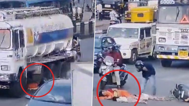 Road Accident Video: షాకింగ్ వీడియో ఇదిగో, ఇద్దరు కవల పిల్లల మీద నుంచి వెళ్లిన పెట్రోల్ ట్యాంకర్, అక్కడికక్కడే చిన్నారులు మృతి