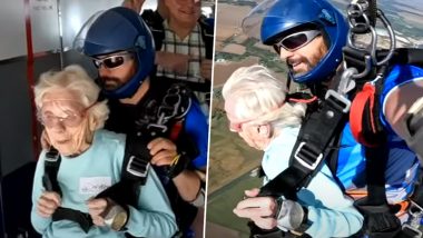 Oldest Skydiver: 104 ఏళ్ల వయసులో 4100 మీటర్ల ఎత్తులో ఉన్న విమానం నుంచి కిందకు దూకిన బామ్మ.. గిన్నిస్ రికార్డు నెలకొల్పడమే తన లక్ష్యమని వెల్లడి