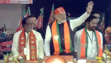 PM Modi Roadshow in Telangana: వీడియో ఇదిగో, హైదరాబాద్ రోడ్ షోలో ప్రధాని మోదీపై పూల వర్షం కురిపించిన కార్యకర్తలు, మోదీ మోదీ అంటూ నినాదాలు 