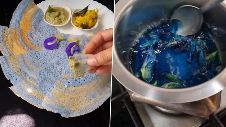 Blue Pea Dosa: వెరైటీ ఫుడ్ కాంబినేష‌న్.. ఇంట‌ర్‌ నెట్‌ లో వైర‌ల‌వుతున్న‌ బ్లూ దోశ (వీడియో)