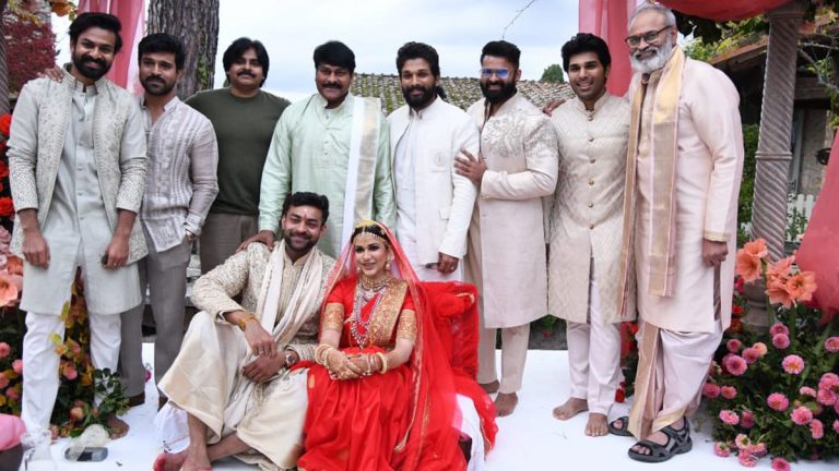 Varun Tej – Lavanya Wedding: మెగా హీరోలంతా ఒకే చోట చేరిన ఫోటో ఇదిగో, వరుణ్‌-లావణ్య వివాహంలో సందడి చేసిన మెగా హీరోలు