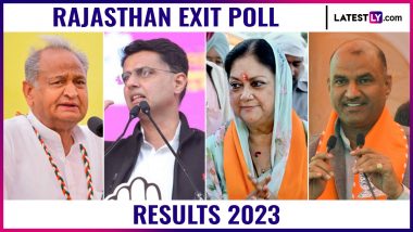 Rajasthan Exit Poll 2023: రాజస్థాన్‌లో 100 నుంచి 122 సీట్లతో అధికారంలోకి బీజేపీ, 62 నుంచి 85 సీట్లతో రెండవ స్థానంలోకి కాంగ్రెస్, JAN KI BAAT ఎగ్జిట్ పోల్స్ ఇవిగో..