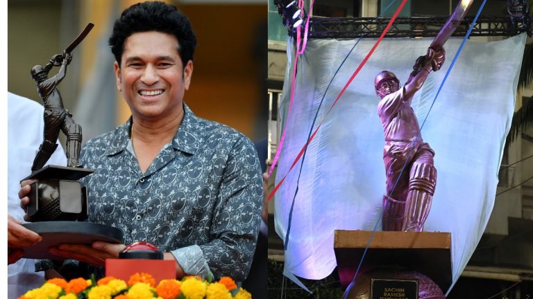 Sachin Tendulkar Statue: స్ట్రెయిట్ డ్రైవ్‌ షాట్ రూపంలో సచిన్ టెండూల్కర్ విగ్రహం ఇదిగో, ఇది నా జీవితంలో ప్రత్యేకమైన రోజని తెలిపిన లిటిల్ మాస్టర్