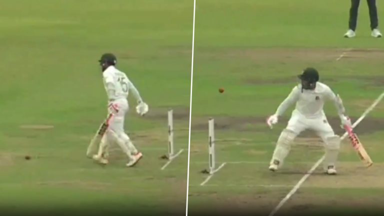 Mushfiqur Rahim Dismissed Video: వీడియో ఇదిగో, చేతితో బంతిని అడ్డుకుని ఔటైన ముష్ఫికర్‌ రహీం, 11వ ఆటగాడిగా, బంగ్లా తొలి ఆటగాడిగా రికార్డు