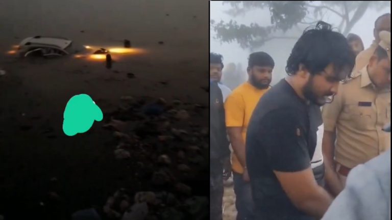 Telangana Road Accident: వీడియో ఇదిగో, పొగమంచు కారణంగా చెరువులోకి దూసుకెళ్లిన కారు, బతికించండి బ్రో అంటూ వేడుకున్నా కూడా..