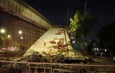 Flyover Collapsed in Chennai: వీడియో ఇదిగో, చెన్నైలో కుప్పకూలిన నిర్మాణంలో ఉన్న ఫ్లైఓవర్, ఎలాంటి ప్రాణనష్టం జరగకపోవడంతో ఊపిరి పీల్చుకున్న అధికారులు