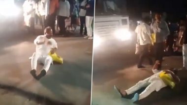 Video: వీడియో ఇదిగో, బస్సులు ఆపట్లేదని బస్సు ముందు పడుకొని నిరసన తెలిపిన ప్రయాణికుడు, కరీంనగర్ చౌరస్తా వద్ద ఘటన