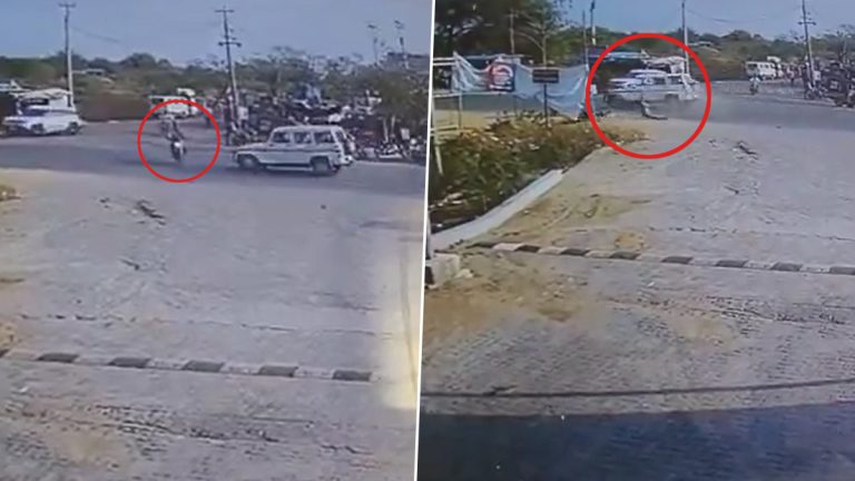 Accident Caught on Cam: ఈ రోడ్డు ప్రమాదంలో తప్పెవరది? సిగ్నల్ లేని చోట రోడ్డు దాటుతున్న యువకుడిని ఢీకొట్టిన బొలెరో వాహనం, అక్కడికక్కడే మృతి, సీసీటీవీ ఫుటేజీ వీడియో ఇదిగో..