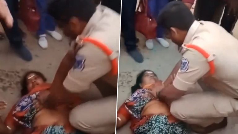 Police Saves Women Life: ప్రాణం నిలిపిన దేవుడు ఈ పోలీసు..  సీపీఆర్ చేసి మహిళ ప్రాణాలు కాపాడిన వలిగొండ పీఎస్ ఎస్సై (వైరల్ వీడియో)