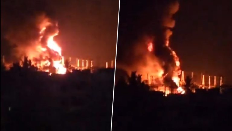 Siddipet Fire Video: సిద్దిపేటలో భారీ అగ్నిప్రమాదం, 132 కేవీ సబ్ స్టేషన్‌లో ట్రాన్స్‌పార్మర్‌ పేలి ఎగసిన మంటలు