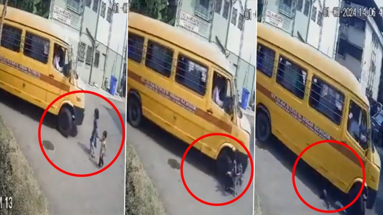 Road Accident Video: చూస్తుంటేనే ఏడుపొస్తుందంటూ షాకింగ్ వీడియో షేర్ చేసిన సజ్జనార్, అభం శుభం తెలియని చిన్నారులను గుద్దేసిన స్కూల్ వ్యాన్