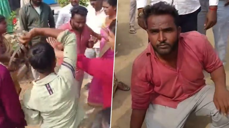 Viral Video: పిల్లలను ఎత్తుకుపోవడానికి వచ్చాడని అనుమానిస్తూ యువకుడిని చితకబాదిన స్థానికులు.. నిర్మల్ లో ఘటన.. వీడియో వైరల్