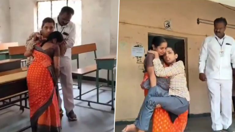 Heartwarming Video: పోలియోతో కాళ్లు పూర్తిగా పడిపోయిన కొడుకుని చేతులతో మోస్తూ పదో తరగతి పరీక్షలకు తీసుకువచ్చిన తల్లి, నెటిజన్ల మనసు గెలుచుకున్న వీడియో ఇదిగో..