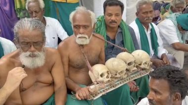 Tamilnadu Farmers: ఆత్మహత్య చేసుకున్న రైతుల పుర్రెలు, ఎముకలతో ఢిల్లీలో తమిళనాడు రైతుల నిరసన