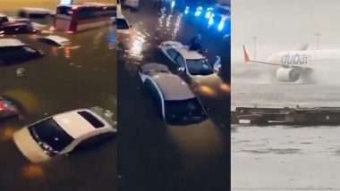 Dubai Floods: దుబాయ్ వరదలకు విమానాశ్రయం ఎలా మునిగిపోయిందో వీడియోలో చూడండి, వరద నీటిలో మునిగిపోయిన మెట్రో స్టేషన్లు