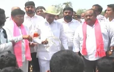 KCR Meets Farmers: రైతులకు బీఆర్‌ఎస్‌ మద్దతు ఉంటుందని తెలిపిన కేసీఆర్, ఉమ్మడి కరీంనగర్‌ జిల్లాలో ఎండిపోయిన పంటలను పరిశీలించిన బీఆర్ఎస్ అధినేత