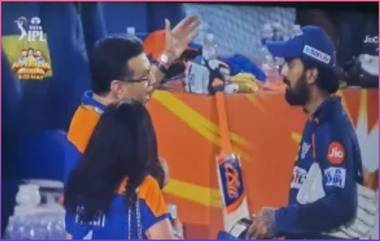 Sanjiv Goenka Intense Conversation With KL Rahul: స్టేడియంలోనే కేఎల్ రాహుల్ పై మండిప‌డ్డ ల‌క్నో సూప‌ర్ జెయింట్స్ ఓన‌ర్, స‌న్ రైజ‌ర్స్ తో ఘోర ప‌రాజ‌యం త‌ర్వాత చోటు చేసుకున్న ఘ‌ట‌న‌, వైర‌ల్ వీడియో ఇదుగోండి!