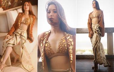 Tamannaah Bhatia: కుర్రకారు మతి పోగొడుతున్న తమన్నా భాటియా, అరణ్మనై 4 ప్రమోషన్&zwnj; కోసం సరికొత్తగా..