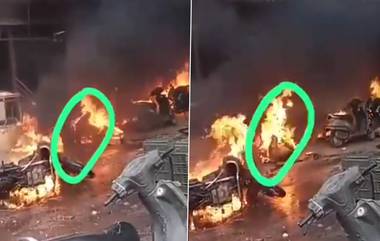 Royal Enfield Blast in Hyderabad: మంటలార్పుతుండగా ఒక్కసారిగా పేలిపోయిన రాయల్ ఎన్ ఫీల్డ్ బైక్.. పోలీసు సహా 10 మందికి గాయాలు.. హైదరాబాద్ లో ఘటన (లైవ్ షాకింగ్ వీడియో)