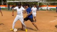 CM Revanth Plays Football at HCU: ఎన్నికల ప్రచారం ముగియడంతో హైదరాబాద్ సెంట్రల్ యూనివర్సిటీ విద్యార్థులతో రేవంత్ ఫుట్‌ బాల్.. వీడియో ఇదిగో!