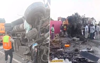 Nellore Road Accident: నెల్లూరు జిల్లాలో ఘోర రోడ్డు ప్రమాదం, డివైడర్‌ను దాటి కంటైనర్ లారీని ఢీకొట్టిన బస్సు, డ్రైవర్ మృతి, పలువురికి తీవ్ర గాయాలు