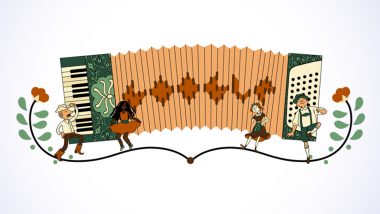 Accordion Google Doodle: అకార్డియన్ గూగుల్ డూడుల్, బాక్స్-ఆకారపు సంగీత వాయిద్యం పేటెంట్ వార్షికోత్సవాన్ని జ్ఞాపకం చేసిన గూగుల్