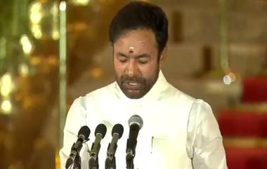 Kishan Reddy Oath: రెండోసారి కేంద్ర మంత్రిగా ప్ర‌మాణ‌స్వీకారం చేసిన కిష‌న్ రెడ్డి, శుభాకాంక్ష‌లు తెలిపిన ప్ర‌ధాని, ఇత‌ర మంత్రులు  (వీడియో ఇదుగోండి)