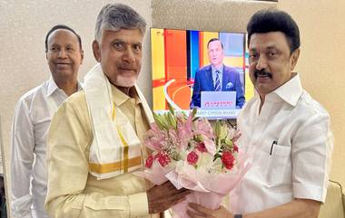 CM Stalin Meets Chandrababu: ఢిల్లీ విమానాశ్ర‌యంలో చంద్ర‌బాబును క‌లిసిన స్టాలిన్‌, రెండు రాష్ట్రాల మధ్య సంబంధాలను బలోపేతం చేసేందుకు ప్రయత్నిస్తామని వెల్లడి